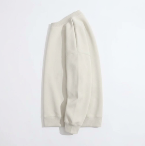 Pull à col zippé pour femme, coupe ample, en tissu French Terry léger, broderie personnalisée, fournisseur de vêtements en gros - Product Image 3