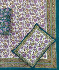 Custom Printed Bed Sheets Wholesale Premium Pure Cotton Fabric Luxury Hand Block Print <b>Bedding</b> Set Hotel Supply Factory - Product Image 1