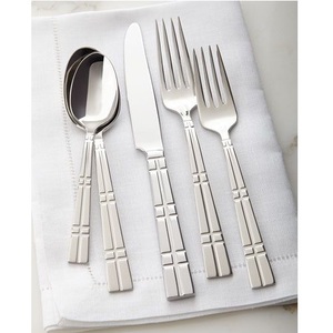 Ensemble de couverts de luxe en acier inoxydable cannelé style palais, durable, finition miroir, pour dîner (fourchette, couteau et cuillère) - Product Image 3