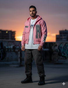 Hoodies pour hommes de qualité supérieure, style streetwear, avec broderie et patchs effet vieilli, couleurs unies, fermeture éclair – Fabricant - Product Image 5