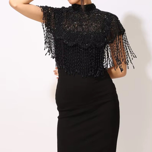 Borla de Cuentas de Cristal de Alta Calidad de 5.5CM, 9 Colores, Borla de Encaje con Cuentas de Cristal para Decoración de Vestidos - Product Image 1