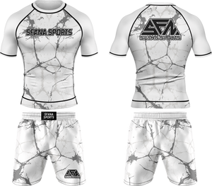Men's BJJ No Gi Compression Set with Rash Guard and Fight Shorts for MMA Gym Workout and Training Use - Product Image 2