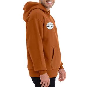 Sweat à capuche en molleton épais pour homme, tailles XS-5XL, couleur anthracite, pull à capuche uni en molleton - Product Image 3