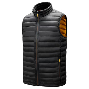 Gilets matelassés en coton Montane de qualité supérieure, sans manches, zippés, en nylon et polyester, chauds, coupe-vent, col montant, logo frontal - Product Image 3