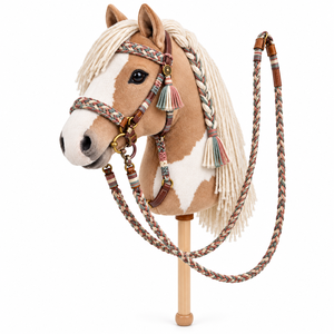 Brida para caballo de juguete personalizada, hecha con materiales ligeros, costuras de calidad y colores encantadores para accesorios de equitación. - Product Image 1