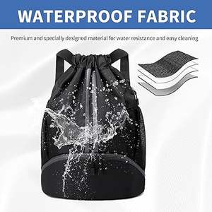 Sac à dos de sport de haute qualité avec cordon de serrage et compartiment pour chaussures, idéal pour le football et le basketball - Product Image 2