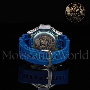 Top Quality Round Cut Diamond <b>Watch</b> in Rubber Band Moissanite Diamond Custom Smart Dial Premium Diamond <b>Watch</b> For Unisex Party - Product Image 2