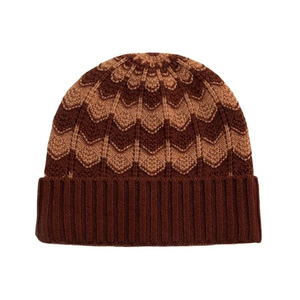 Bonnet tricoté jacquard tendance et élégant avec logo personnalisé, chaud pour l'hiver, à revers, plusieurs couleurs - Product Image 1
