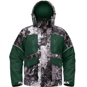 Veste de pêche unisexe personnalisée, imperméable, motif camouflage, polyester/nylon, séchage rapide, capuche, fermeture éclair, UPF 50+, antibactérienne - Product Image 2