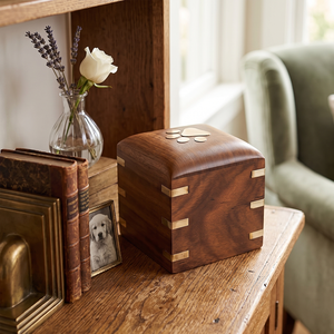 Falah International Wholesale Wooden Pet Cremation Urn <b>Dog</b> Cat Memorial Urn for <b>Ashes</b> Handmade Wood Pet Urn Keepsake Funeral Urn - Product Image 2