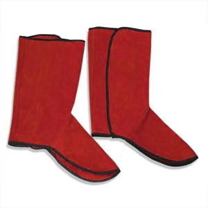 Couvre-chaussures en cuir ignifuge pour soudeur, protection industrielle robuste, qualité supérieure, cuir de vachette pleine fleur, protège-tibias de soudage - Product Image 4