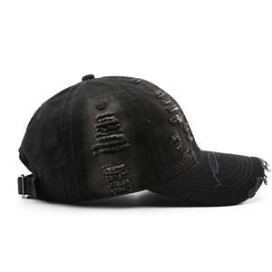 Gorras de Béisbol Desgastadas 100% Algodón, 6 Paneles, Satén, Lona, Mezclilla, Ripped, Lavadas, Impermeables, Uso Casual - Product Image 1
