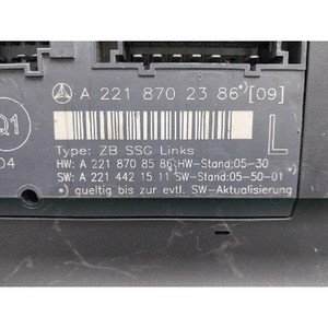 โมดูลควบคุมรถยนต์ S-class ปี 2005-2009 มือสอง ของแท้ รหัส A2218702386 - Product Image 5