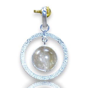 Colgante de Plata de Ley 925 con Gema de Rutilo Dorado, Joyería Fina Exclusiva Hecha a Mano para Compradores Mayoristas - Product Image 1