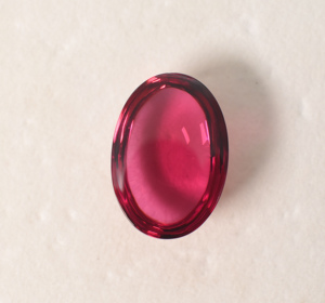 Rubellite de laboratoire 14x12 mm, cabochon à dos plat, rubellite de laboratoire créée, tailles calibrées, pierre précieuse en vrac - Product Image 5