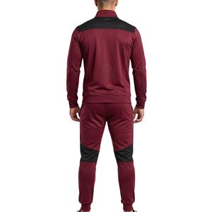 Survêtements de sport pour hommes avec panneau poitrine noir bordeaux, confortables, en polyester, séchage rapide, haute qualité, imprimés par sublimation - Product Image 2