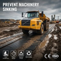 Tapis portables en PEHD robustes pour la protection des sols sur les chantiers de construction, planches d'accès pour véhicules, tapis de protection du sol 4x8 pieds
