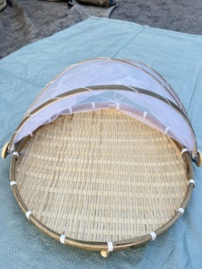 Outdoor Gathering Handmade Bamboo Food <b>Tent</b> Trays Three-Piece Set with Mesh Covers for Food Serving and Bug Protection - Product Image 3