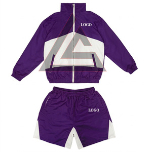 Ensemble coupe-vent deux pièces pour homme, fabriqué en usine, personnalisé, avec logo, en nylon, pour l'été 2026, comprenant un haut coupe-vent et un short - Product Image 6