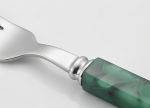 Ensemble de couverts en résine verte design avec finition miroir pour la maison, les restaurants, les fêtes et la vaisselle quotidienne - Product Image 2