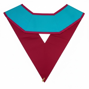 Collar Masonico Saltire Lauderdale para Maestro de Banquetes, Insignia de Oficial, Bordado a Máquina, Rito Francés, Cuentas Masónicas, Imán de Lona 3D - Product Image 4