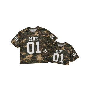 Trendy American Football Jersey Camouflage Mesh <b>Shirt</b> Men Oversized Camo <b>T</b>-<b>Shirt</b> Hip Hop Short Sleeve Streetwear Gym Uniform OEM - Product Image 3