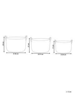 Ensemble de 3 paniers en jonc de mer naturel, faits à la main, pour le rangement, vente en gros, écologiques, fabriqués au Vietnam - Product Image 3