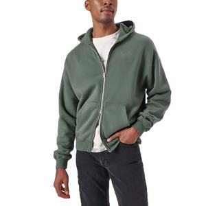 Sweat à capuche en coton molletonné surdimensionné pour homme, personnalisé, entièrement zippé, imprimé, respirant, idéal pour l'hiver, à prix abordable - Product Image 2