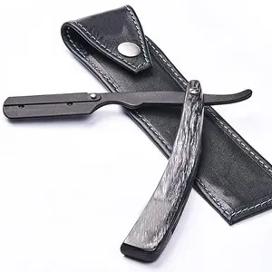 BARBER RAZOR SALON RECTO CORTE GARGANTA HÚMEDO AFEITADO CLÁSICO AMARILLO - Product Image 1