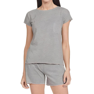 Ensemble court d'été pour femme, t-shirt uni à manches courtes et short, ensemble 2 pièces oversize pour femme - Product Image 1