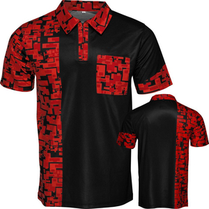 Custom Sublimation Polyester Short Sleeve Sports Wear for <b>Badminton</b> Table Tennis Dart Shirts - Product Image 3