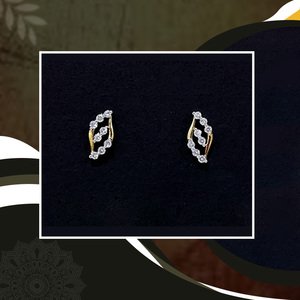 Pendientes de Diamantes Cultivados en Laboratorio, Oro Sólido de 9K, 18 Piedras, Lujo, Alta Calidad para Mujer, Claridad VVS-VS, Certificado HRD, Venta, Exportación - Product Image 4