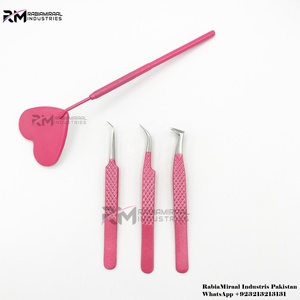 Pinzas de extensión de pestañas con logotipo personalizado profesional, 90 45 grados de volumen, pinzas de agarre para Injerto de pestañas, herramienta de belleza - Product Image 4