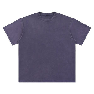Camiseta de Alta Calidad con Lavado Ácido Personalizado, Estilo Vintage, Corte Cuadrado, Peso Pesado de 230 Gramos, Oversize, Desgastada, para Hombre, Ropa Urbana - Product Image 1