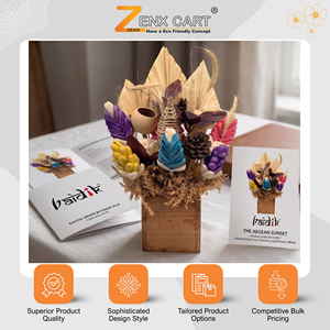 Bouquet de fleurs séchées fait main de qualité supérieure – Décoration intérieure et arrangement cadeau durables à prix minimal auprès d'un vendeur indien - Product Image 2