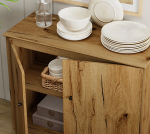 Mueble de Cocina Modular Moderno de Alta Gama en Madera de Teca Sólida, Nuevo Diseño, Vitrina Pequeña - Product Image 4