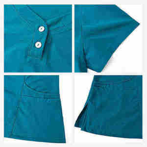 Ensemble de Blouses Médicales Unisexe en Coton Écologique de Haute Qualité 100% Coton, Pantalon Jogger Extensible, Vente en Gros - Product Image 2
