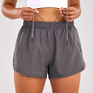 Nuevos Shorts de Yoga Lulu 2025, Pantalones Cortos Deportivos Transpirables para Mujer, de Cintura Alta, Impermeables, Ajustados, con Volantes - Product Image 1