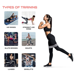 Bande de Résistance en Tissu Polyester pour Fitness, Entraînement et Exercices de Renforcement des Fessiers, Bande Circulaire de Résistance pour Étirements - Product Image 5