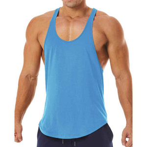 <b>Men</b> <b>Black</b> Solid Color Tank Top O-Neck Knitted Breathable Casual Fit Workout Wear - Product Image 5