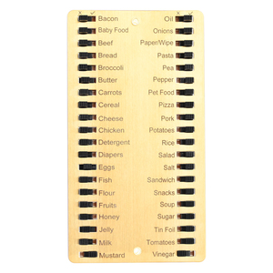 Liste de courses en métal, outil de rappel pour les courses à domicile, liste de courses réutilisable, tapis de liste de courses coulissant en métal, tableau de rappel de mémoire - Product Image 1