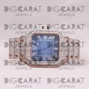 Reloj de Lujo con Diamantes de Moissanita y Cuarzo, Acabado Premium y Apariencia Elegante para Hombres, Uso Ejecutivo, en Venta - Product Image 1
