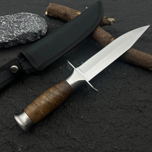 มีดโบวี่เหล็กกล้าคาร์บอนสูงพรีเมียม LEGACY BLADES ด้ามไม้ตีขึ้นรูปด้วยมือ ใบมีดแบบคงที่ จากโรงงานผู้ผลิต - Product Image 4