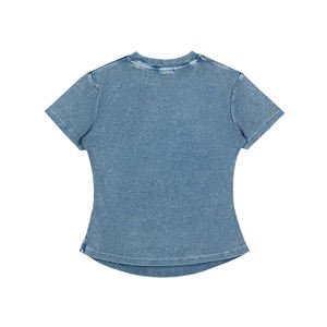 T-shirt femme 280g délavé à l'acide, coupe ajustée, extensible, manches courtes, style sexy, mode streetwear américaine, vêtement d'été - Product Image 2