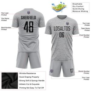Uniformes de Fútbol Azul y Negro de Alta Calidad, Conjuntos Personalizados Sublimados, Camisetas de Fútbol Transpirables para Jóvenes y Hombres - Product Image 6