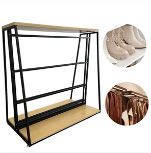 Exhibidor de Alfombras y Tapetes de 3 Niveles, Resistente, de Acero Inoxidable, Moderno y Profesional, con Embalaje de Cartón para Tiendas Minoristas - Product Image 1