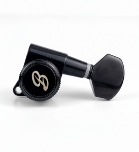 Afinadores de guitarra con bloqueo BBSTONE, fabricados en Corea, 6 en línea, relación de engranajes 20:1, estilo vintage, color negro - Product Image 3