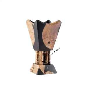MN EXPORTS Quemador de incienso Medkhan de resina y madera curada al calor, hecho a mano, para uso religioso, aroma a Oud, ecológico, artesanía duradera - Product Image 4
