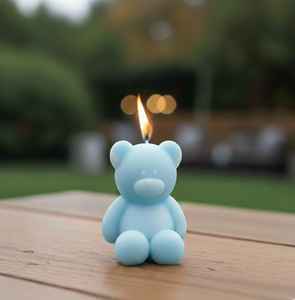 Bougie personnalisée en forme d'ours en peluche parfumée avec cœur, bougie parfumée de luxe, étiquette personnalisée, cadeau d'anniversaire, bougie avec boîte personnalisée - Product Image 5