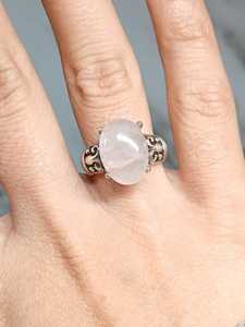 Sterling Silver 925 Art Nouveau Rose <b>Quartz</b> <b>Ring</b> Handmade Gemstone <b>Ring</b> Elegant Floral Jewelry Gift For Women - Product Image 5